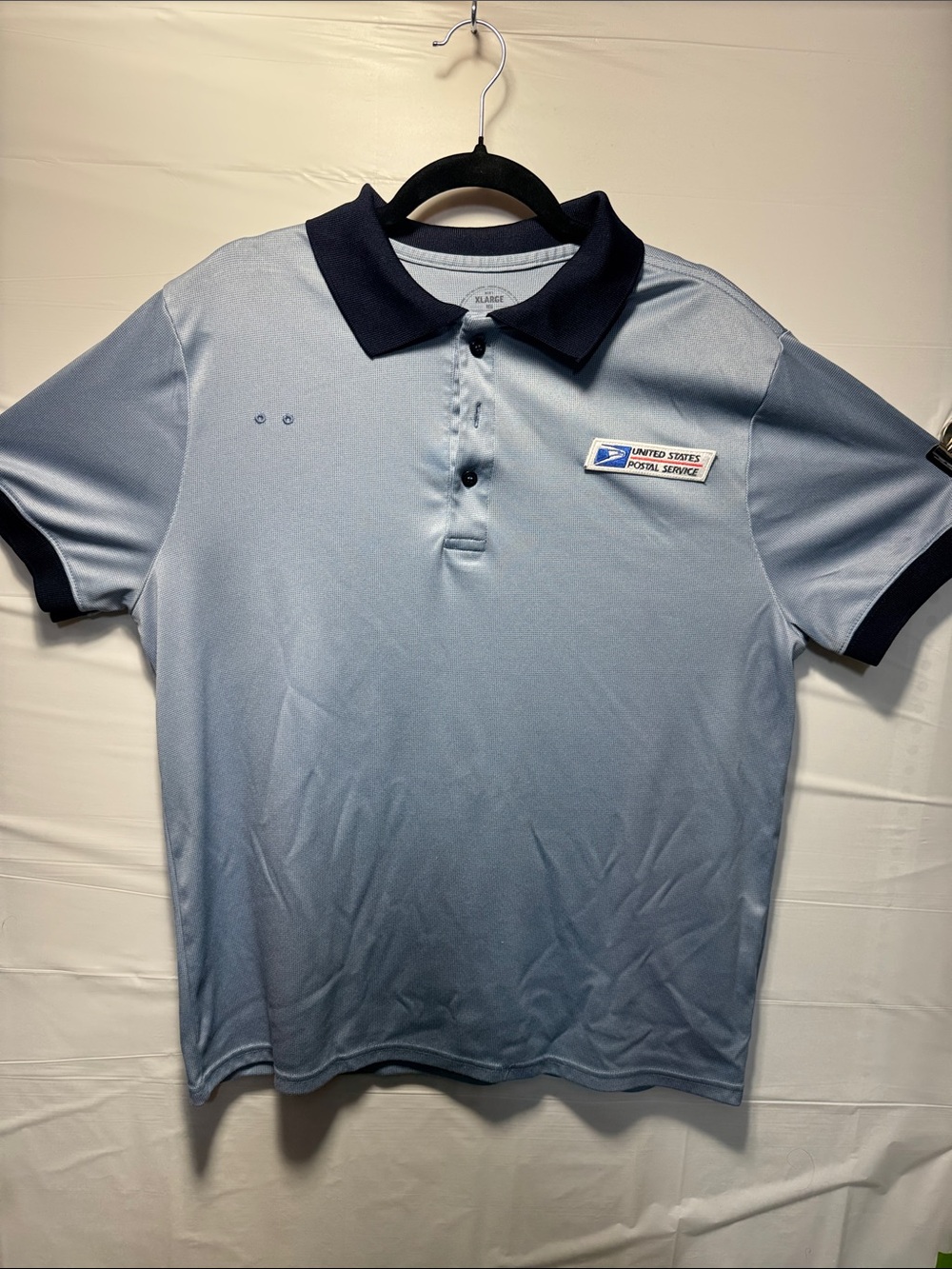 Usps Clerk Blue Polo with Navy Collar